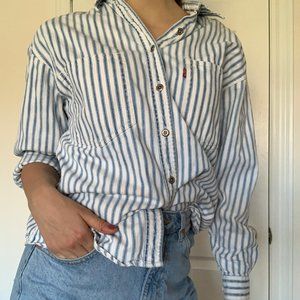Levi's striped jean shirt